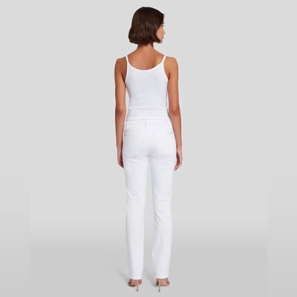 7 for All Mankind SLIM ILLUSION KIMMIE STRAIGHT IN LUXE WHITE - Picture 5 of 13